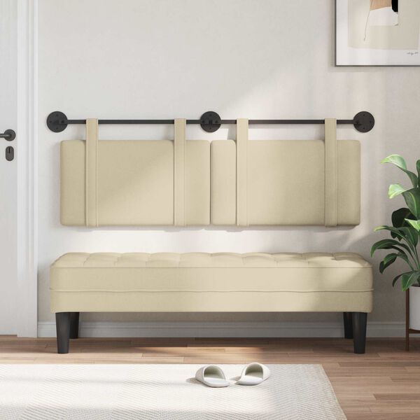 vidaXL Karājo&scaron;s galvgalis Krēmkrāsa 130 x 55 x 5 cm audums