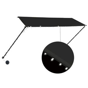 vidaXL izvelkama markīze ar LED, 300x150 cm, antracītpelēka