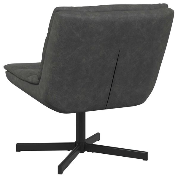 vidaXL Grozāmkrēsls Melna 63 x 75 x 76 cm Antīks PU