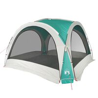vidaXL pasākumu telts, zaļa, 360x360x215 cm, 185T Taffeta