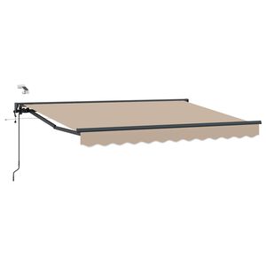 vidaXL Elektriska atvelkamā nojume Bē&scaron;a un antracīts 3,5 x 2 m