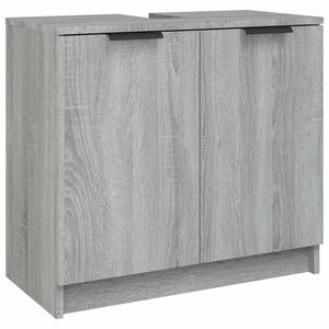 vidaXL vannasistabas skapis, pelēks, 64,5x33,5x59cm, inženierijas koks
