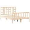 vidaXL gultas rāmis ar galvgali, divvietīgs, masīvkoks