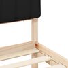 vidaXL Gultas rāmis ar polsterētu galvas balstu Melna 100 x 200 cm