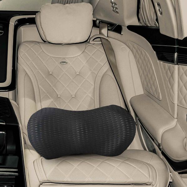 vidaXL Spilvens ar spilvenu Melna 47 x 24 x 13 cm 4D siets