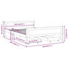vidaXL gultas rāmis ar 4 atvilktnēm, balts priedes koks, 140x200 cm