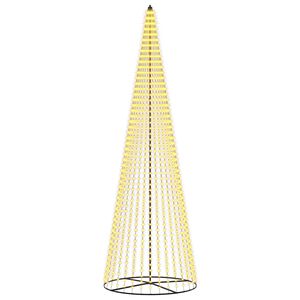 vidaXL LED Ziemassvētku koks 485 cm 1632 LED Silti balts Dzelzs Melns