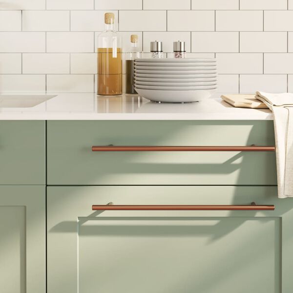 vidaXL skapja rokturi, 10 gab., bronzas, 320 mm, nerūsējo&scaron;ais tērauds