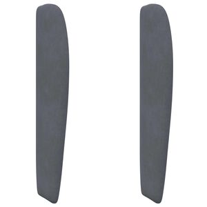 vidaXL Galvgaļa auss Dūmakaini pelēks 80 x 23 x 6 cm Samts