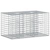 vidaXL Gabions pacelta gulta 100 x 60 x 55 cm Cinkota tērauda Sudraba