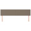vidaXL gultas galvgaļi, 2 gab., 80x5x78/88 cm, pelēkbrūns audums