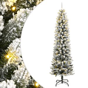 vidaXL mākslīgā Ziemassvētku egle ar sniegu, 120 cm, 150 LED