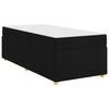 vidaXL Gultas rāmis ar matraci Melna 100 x 200 cm audums