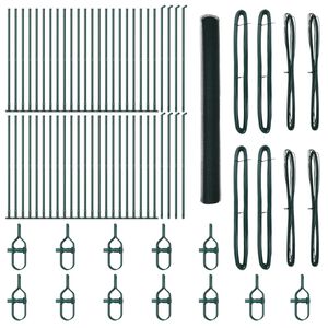 vidaXL Žoga āķis Zaļa 100 x 1,6 m (25 mm siets) Tērauds un PVC