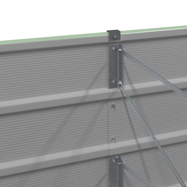 vidaXL Puķu kaste Zaļa 400 x 80 x 45 cm Tērauds