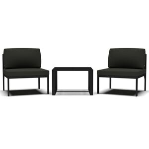 vidaXL 3-daļīgs dārza atpūtas mēbeļu komplekts ar matračiem, alumīnijs