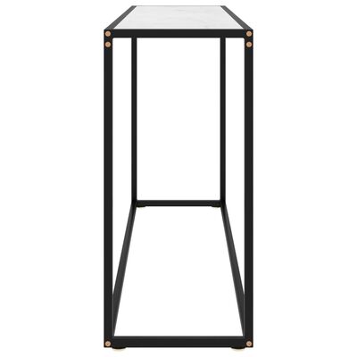 vidaXL konsoles galdiņš, balts, 120x35x75 cm, rūdīts stikls