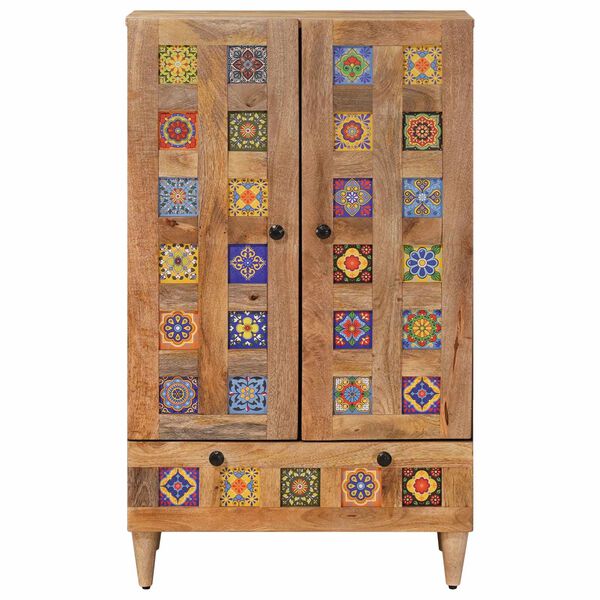 vidaXL Augstais skapītis Dabiska 60 x 33,5 x 100 cm Cieta mango koksne