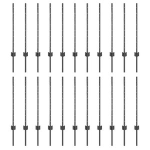 vidaXL Žoga āķis 22 pcs Pelēka 120 cm Tērauds