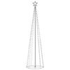 vidaXL Ziemassvētku egle, 400 krāsainas LED lampiņas, 100x360 cm