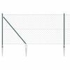 vidaXL Zaru žogs ar adatām 10 x 1 m PVC pārklāts tērauds Zaļa Tīkls