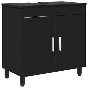 vidaXL Vannas istabas mēbele Melns 60 x 35 x 60 cm Inženierijas koks