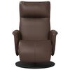 vidaXL atpūtas krēsls ar kāju balstu, atgāžams, brūns mākslīgā āda