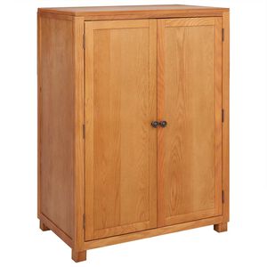 vidaXL Skapis ar uzglabā&scaron;anu Brūna 80 x 50 x 115 cm Cietā ozola koks
