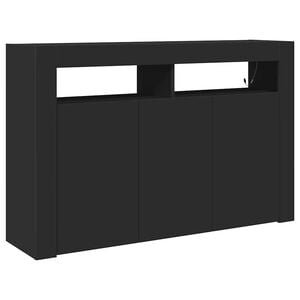 vidaXL Puse Melna 116 x 30 x 75 cm Inženierijas koks