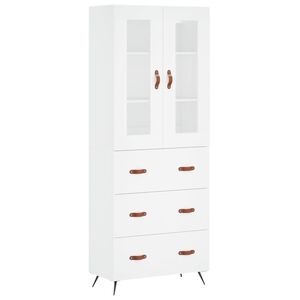 vidaXL augstais skapis, balts, 69,5x34x180 cm, inženierijas koks