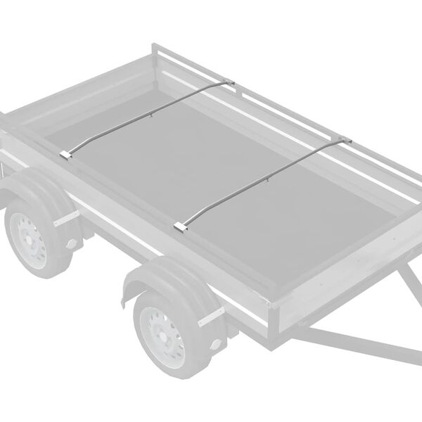 vidaXL piemērots plakano tarpļa kron&scaron;teinam 2 pcs Sudraba 100-145 cm