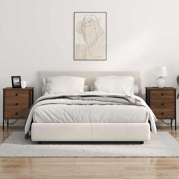 vidaXL Nakts skapītis Brūns ozols 42 x 41 x 61 cm Inženierijas koks