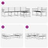 vidaXL Āra dīvānu komplekts 7 pcs Dabiska Cietā akācijas koks