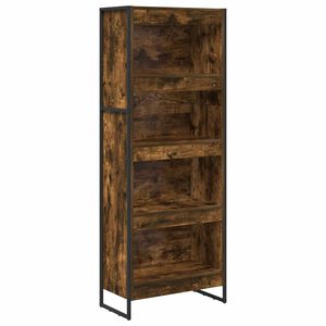 vidaXL Grāmatplaukts 60 x 30 x 155 cm Inženierijas koks Dūmu ozols