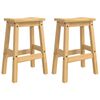 VidaXL Bāra krēsls 2 pcs Medus vasks 44 x 30 x 63 cm Cietā priede