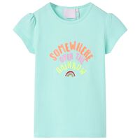 Bērnu T-krekls, gaiša ūdens krāsā, 92