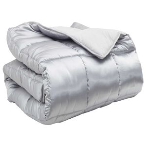 vidaXL Ziemas gultas sega 135 x 200 cm 450 gsm Sudraba