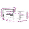 vidaXL gulta ar grāmatu plauktu, bez matrača, 135x190 cm, priedes koks
