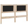 vidaXL Mīkstināts gultas galvgalis Brūna 140 cm Ciets priedes koks