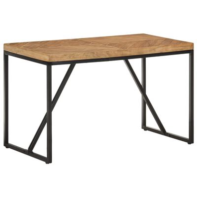 vidaXL virtuves galds, 120x60x76 cm, akācijas un mango masīvkoks