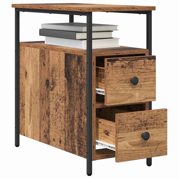 vidaXL Nakts skapītis Vecs koks 30 x 60 x 60 cm Inženierijas koks