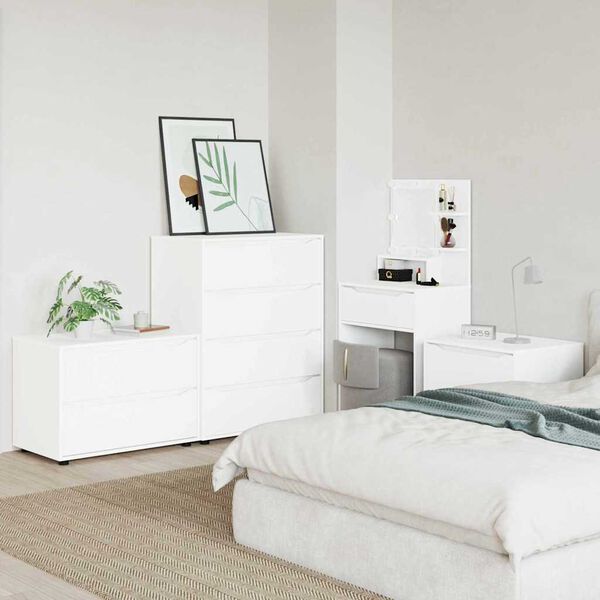 vidaXL Skapītis Balts 80 x 48 x 57 cm Inženierijas koks