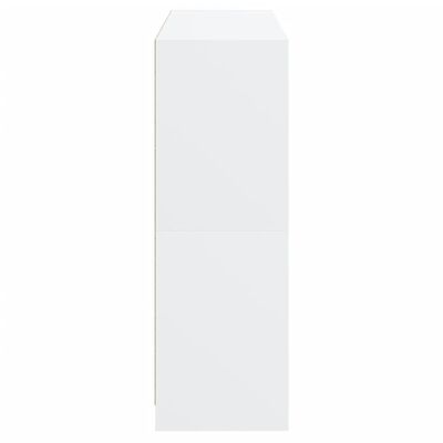 vidaXL grāmatu plaukts ar durvīm, balts, 136x37x109 cm, koks