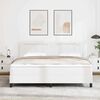 vidaXL Kastītes atsperu gulta Balts 180 x 200 cm Mākslīgā āda