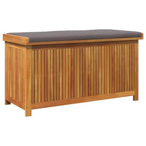 vidaXL dārza spilvenu kaste, 113x50x60,5 cm, akācijas masīvkoks