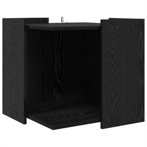 vidaXL Kaķu tualetes kaste Melns ozols 53 x 53 x 51 cm