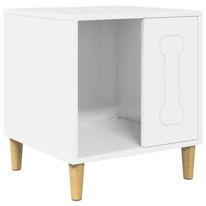 vidaXL Suņu māja Spīdīga Balta 44 x 42 x 49 cm Inženierijas koks