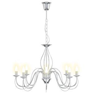 vidaXL Regulējama lustra E14 Metāls Hroms &Oslash; 78 x 101 cm