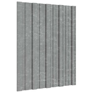 vidaXL Jumta panelis 36 gab. Sudraba 60 x 45 cm Cinkots tērauds