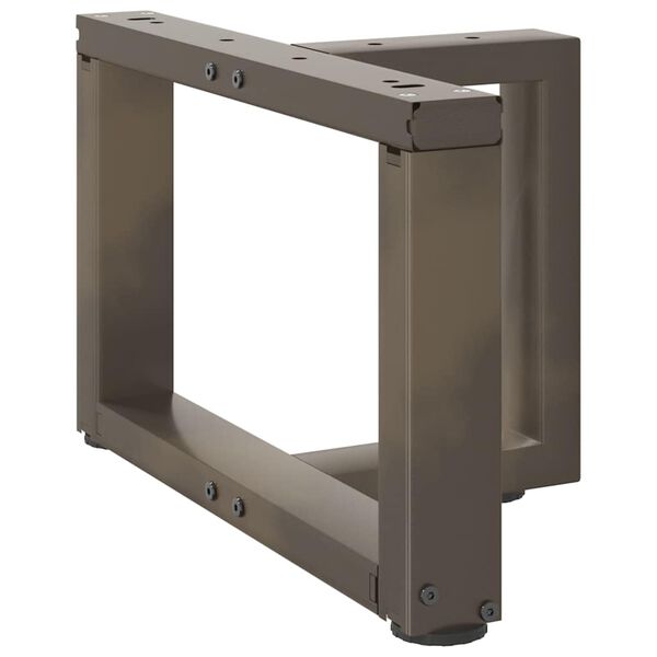 vidaXL kafijas galdiņa kājas, 2 gab., T-veida, melnas, 50x25x(30-31) cm, tērauds